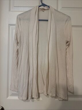 GG Collection Cream Open-Front Lightweight Cardigan